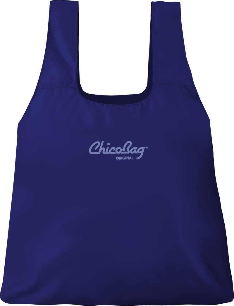 ChicoBag Original Compact Reusable Grocery Bag w/Attached Pouch and Carabiner Clip | Perfect for Shopping, Travel, Organization | Eco-Conscious Packable Tote | Mazarine Blue (Pack of 4) - Image 2